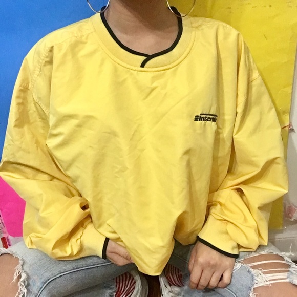 Sweaters - yellow oversized crewneck sweater ☽